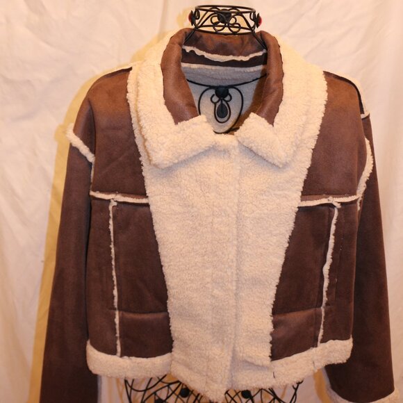Jackets & Blazers - Women's Reversible Sherpa and Suede Jacket. New.